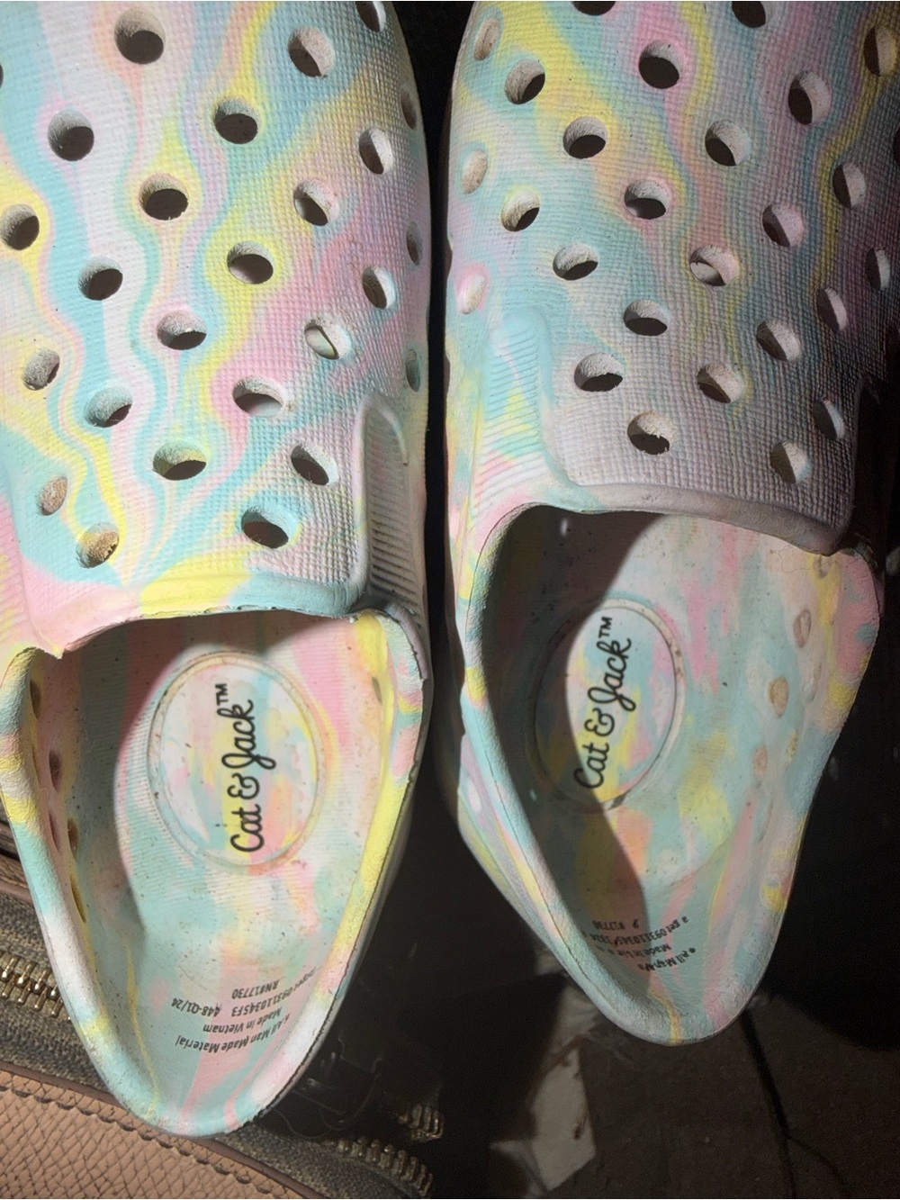 Cat & Jack Pastel Tie-Dye Slip-On Water Shoes - Pink, Blue, Yellow